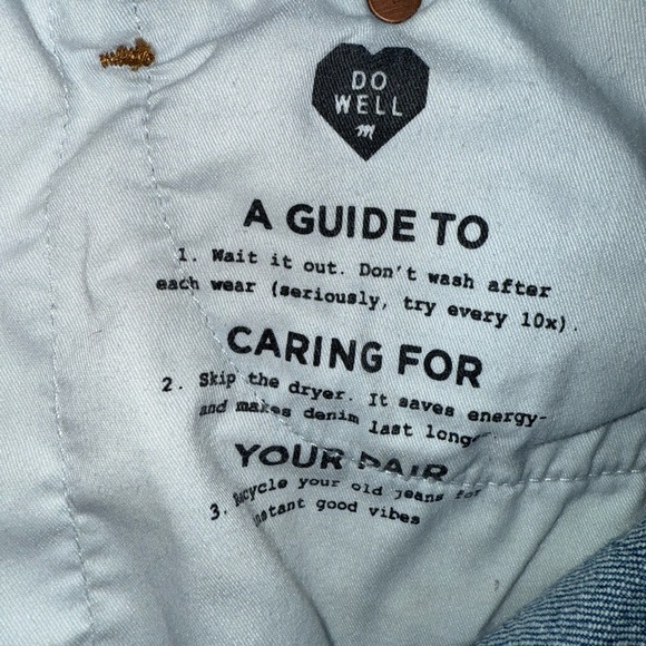 Womens Madewell Denim Jean Shorts High Rise Size 27 Distressed Frayed Raw Hem - Picture 4 of 6